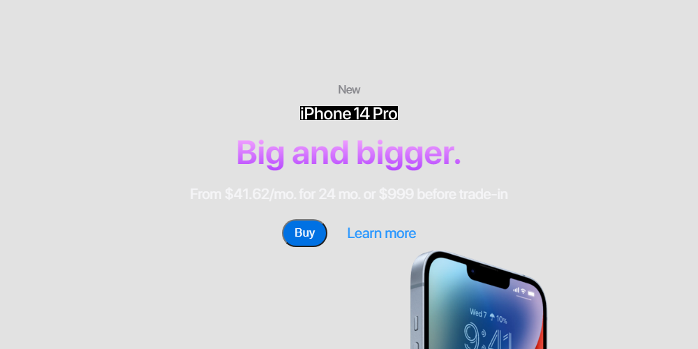 3D iPhone Website